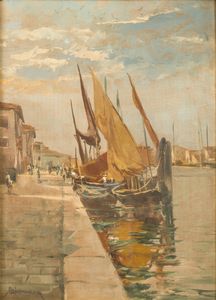 Ambrogio Vismara - Veduta di porto