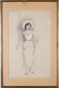 Faustino Zonaro, Attribuito a - figura femminile, 1882