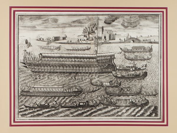Vincenzo Maria Coronelli : Bucintoro nella solennit che si celebra in Venetia nel giorno dell'ascensione  - Asta Una collezione di stampe - parte I - Associazione Nazionale - Case d'Asta italiane