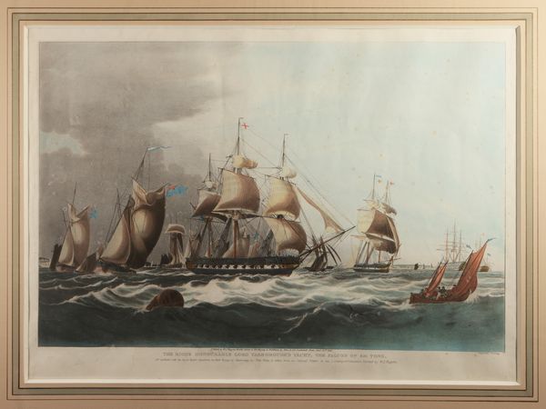 The Right Honourable Lord Yardborough's Yacht - H.C.S. Macqueen off the Start  - Asta Una collezione di stampe - parte I - Associazione Nazionale - Case d'Asta italiane