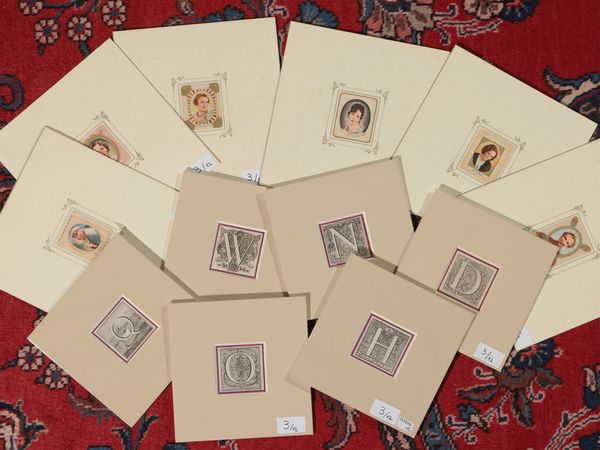 Attrici e capolettere  - Asta Una collezione di stampe - parte I - Associazione Nazionale - Case d'Asta italiane