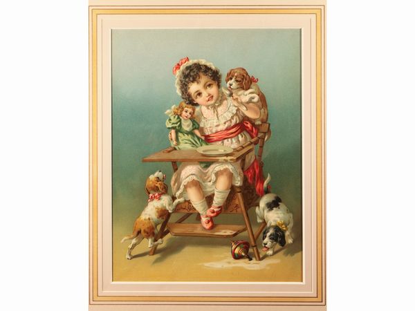 Bambini che giocano  - Asta Una collezione di stampe - parte I - Associazione Nazionale - Case d'Asta italiane