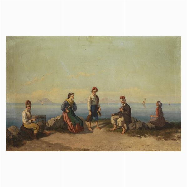 Scuola napoletana, sec. XIX  - Asta ARCADE | DIPINTI DAL XIX AL XX SECOLO - Associazione Nazionale - Case d'Asta italiane