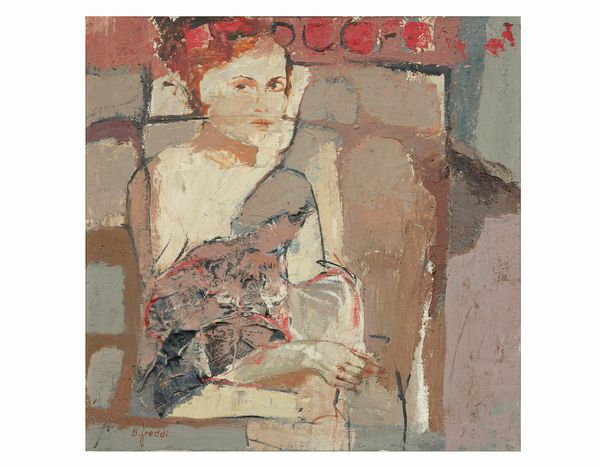 BRUNO FREDDI : Muro interno con figura  - Asta Arte Moderna, Contemporanea e Dipinti del XIX Secolo - Associazione Nazionale - Case d'Asta italiane