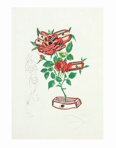 SALVADOR DALI' - Rose e cassetti