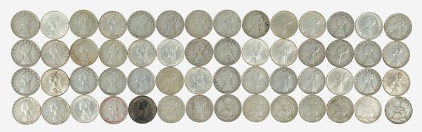 Repubblica Italiana : Lotto composto da 56 esemplari di monete da 500 Lire  - Asta Numismatica - Associazione Nazionale - Case d'Asta italiane