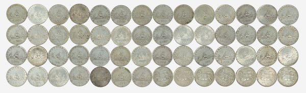 Repubblica Italiana : Lotto composto da 56 esemplari di monete da 500 Lire  - Asta Numismatica - Associazione Nazionale - Case d'Asta italiane