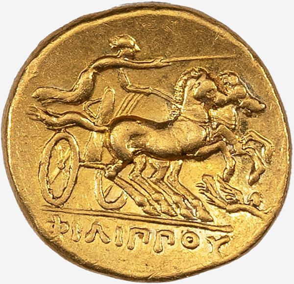 Macedonia, FILIPPO II, 359-336 a.C. : STATERE DATABILE AL 340-328 a.C.  - Asta Numismatica - Associazione Nazionale - Case d'Asta italiane