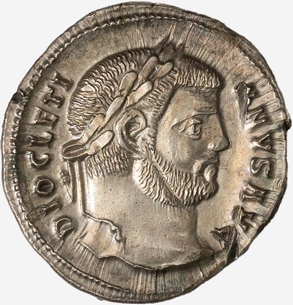 Impero Romano, DIOCLEZIANO, 284-305 d.C. : Argenteo databile al 302 d.C.  - Asta Numismatica - Associazione Nazionale - Case d'Asta italiane