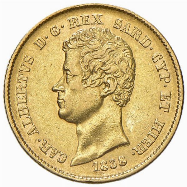 Regno di Sardegna, CARLO ALBERTO, 1831-1849 : 20 lire  - Asta Numismatica - Associazione Nazionale - Case d'Asta italiane
