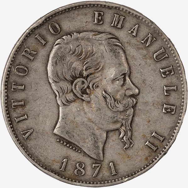 Regno d'Italia, VITTORIO EMANUELE II, 1861-1878 : 5 Lire  - Asta Numismatica - Associazione Nazionale - Case d'Asta italiane