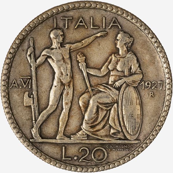 Regno d'Italia, VITTORIO EMANUELE III, 1900-1946 : 20 Lire Littore Anno VI  - Asta Numismatica - Associazione Nazionale - Case d'Asta italiane