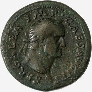 Impero Romano, GALBA, 68-69 d.C. - Sesterzio databile al 68 d.C.