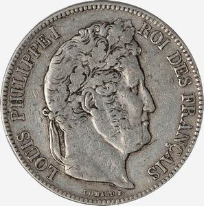 Francia, LUIGI FILIPPO I, 1830-1848 - 5 Franchi