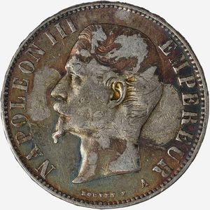 Francia, NAPOLEONE III, 1852-1870 - 5 Franchi
