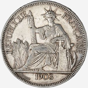 INDOCINA FRANCESE - PIASTRE DE COMMERCE