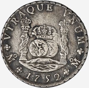 Messico, FERDINANDO VI DI SPAGNA, 1746-1759 : 8 Reales  - Asta Numismatica - Associazione Nazionale - Case d'Asta italiane