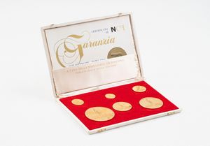 ZECCA DELLO STATO ITALIANO : Serie di 6 medaglie commemorative in oro 900/1000, coniazione ufficiale emessa dal comitato organizzatore dei Giochi Olimpici di Roma 1960, a cura della Numismatica Italiana, coniata dalla Zecca Italiana  - Asta Numismatica - Associazione Nazionale - Case d'Asta italiane