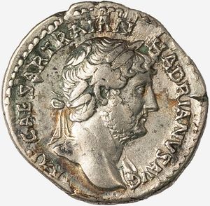 Impero Romano, ADRIANO, 117-138 d.C. - Denario databile al 121-123 d.C.