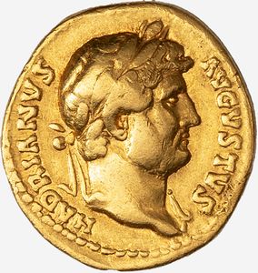 Impero Romano, ADRIANO, 117-138 d.C. : AUREO databile al 125-128 d.C.  - Asta Numismatica - Associazione Nazionale - Case d'Asta italiane