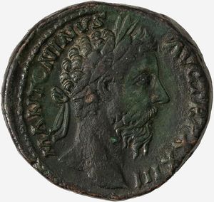 Impero Romano, MARCO AURELIO, 161-180 d.C. - Sesterzio databile al 168-169 d.C.