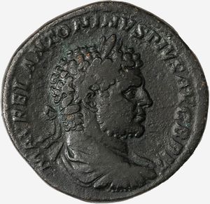 Impero Romano, CARACALLA, 211-217 d.C. - Sesterzio databile al 212 d.C.