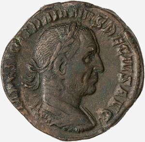 Impero Romano, TRAIANO DECIO, 249-251 d.C. - Sesterzio databile al 249-251 d.C.