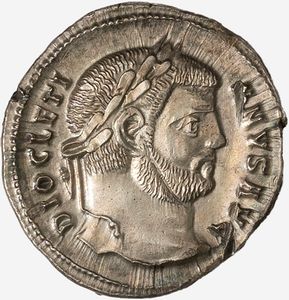 Impero Romano, DIOCLEZIANO, 284-305 d.C. - Argenteo databile al 302 d.C.