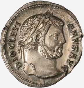 Impero Romano, DIOCLEZIANO, 284-305 d.C. - Argenteo databile al 302 d.C.