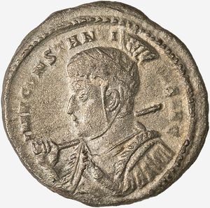 Impero Romano, COSTANTINO, 330-337 d.C. - Argenteo Ridotto databile al 318-319 d.C.
