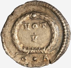 Impero Romano, VALENTINIANO I, 364-375 d.C. : Siliqua databile al 340-350 d.C.  - Asta Numismatica - Associazione Nazionale - Case d'Asta italiane