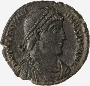 Impero Romano, VALENTINIANO I, 364-375 d.C. - Doppia Maiorina databile al 364-367 d.C.