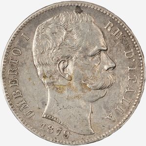 Regno d'Italia, UMBERTO I, 1878-1900 - 5 Lire