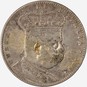 Regno d'Italia, UMBERTO I, 1878-1900, Colonie - Eritrea - Tallero da 5 Lire