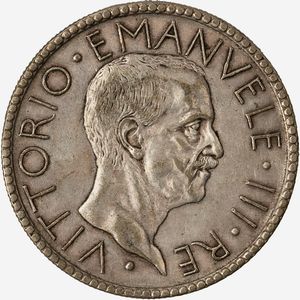 Regno d'Italia, VITTORIO EMANUELE III, 1900-1946 - 20 Lire Littore Anno VI