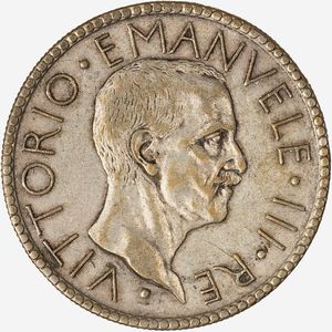 Regno d'Italia, VITTORIO EMANUELE III, 1900-1946 - 20 Lire Littore Anno VI