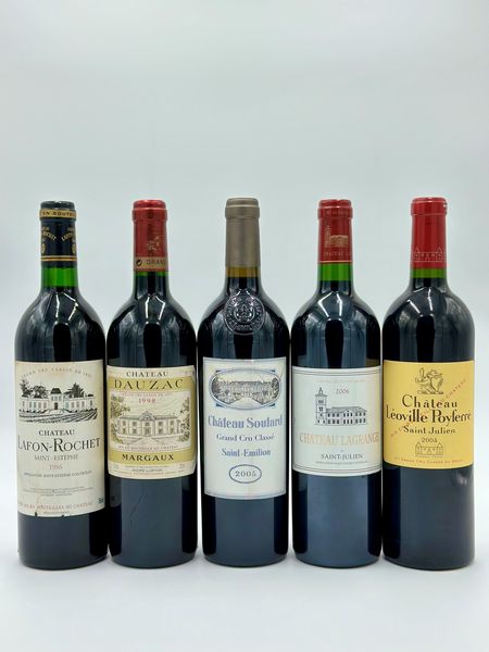 Chteau Leoville Poyferres - Chateau Lagrange - Chateau Soutard - Chateau Lafon- Chateau Dauzac  - Asta Vini e Spumanti: grand cru d'Italia e di Franci - Associazione Nazionale - Case d'Asta italiane