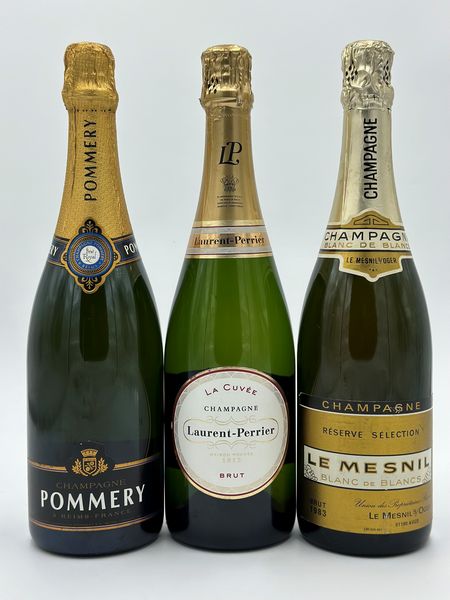 Laurent Perrier La Cuve - Pommery - Le Mesnils Oger Blanc De Blancs  - Asta Vini e Spumanti: grand cru d'Italia e di Franci - Associazione Nazionale - Case d'Asta italiane