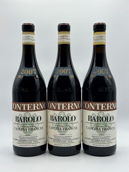 Giacomo Conterno, Barolo Cascina Francia  - Asta Vini e Spumanti: grand cru d'Italia e di Franci - Associazione Nazionale - Case d'Asta italiane