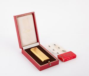 Cartier - Accendino in metallo placcato in oro giallo  - Asta Penne e Accessori da Scrivania - Associazione Nazionale - Case d'Asta italiane