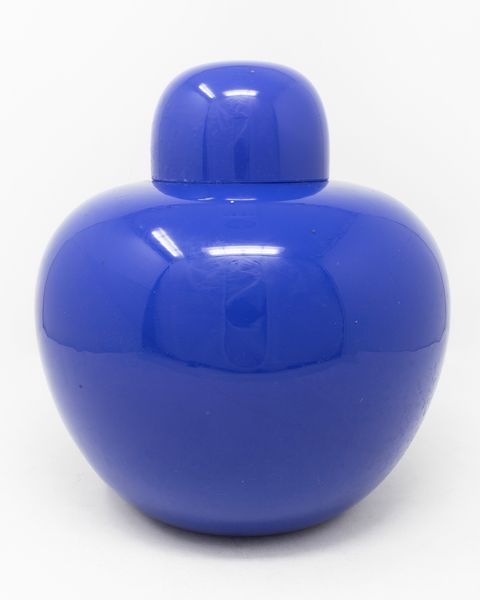 Vaso a potiche in vetro opalino azzurro Venini  - Asta PARADE IV - L'Arte della Tavola - Associazione Nazionale - Case d'Asta italiane