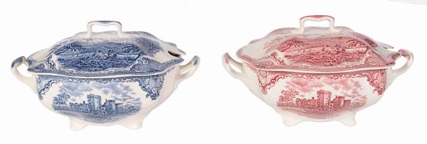 Coppia di zuppiere ovoidali in ceramica  - Asta PARADE IV - L'Arte della Tavola - Associazione Nazionale - Case d'Asta italiane