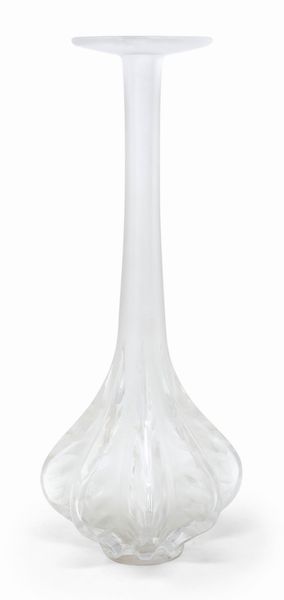 Lalique vaso monofiore in cristallo trasparente e satinato Marie Claude  - Asta PARADE IV - L'Arte della Tavola - Associazione Nazionale - Case d'Asta italiane