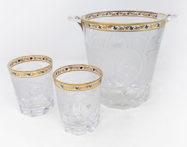 Secchiello portaghiaccio e sei bicchieri da cocktail in cristallo  - Asta PARADE IV - L'Arte della Tavola - Associazione Nazionale - Case d'Asta italiane