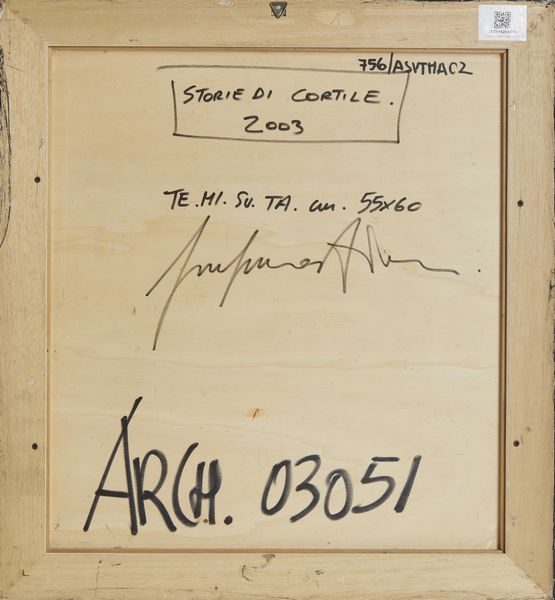 ASVERI GIANFRANCO (n. 1948) : STORIA DI CORTILE, 2003  - Asta Asta 442 | ARTE MODERNA E CONTEMPORANEA Virtuale - Associazione Nazionale - Case d'Asta italiane