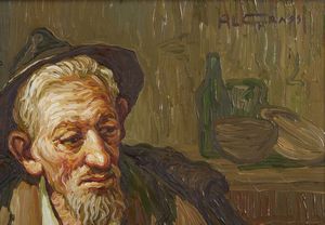 GRASSI ALFONSO (1918 - 2002) : LO STUDIOSO, 1969  - Asta Asta 442 | ARTE MODERNA E CONTEMPORANEA Virtuale - Associazione Nazionale - Case d'Asta italiane