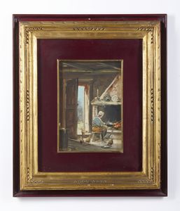 FATTORI MARIO (n. 1930) : SENZA TITOLO ( INTERNO).  - Asta Asta 442 | ARTE MODERNA E CONTEMPORANEA Virtuale - Associazione Nazionale - Case d'Asta italiane