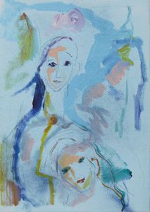 TRECCANI ERNESTO (1920 - 2009) - DUE FIGURE FEMMINILI