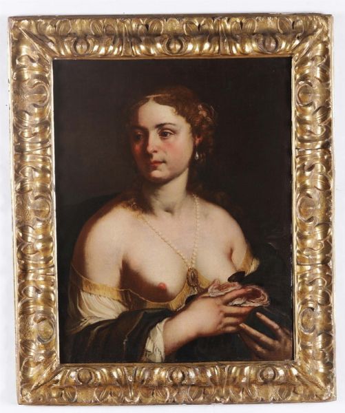 Zanchi Antonio : Ritratto di giovane donna con collana  - Asta Dipinti Antichi - Associazione Nazionale - Case d'Asta italiane