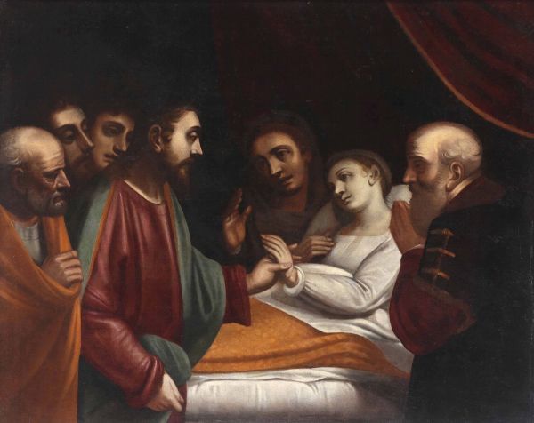 Cristo risana uninferma  - Asta Dipinti Antichi - Associazione Nazionale - Case d'Asta italiane